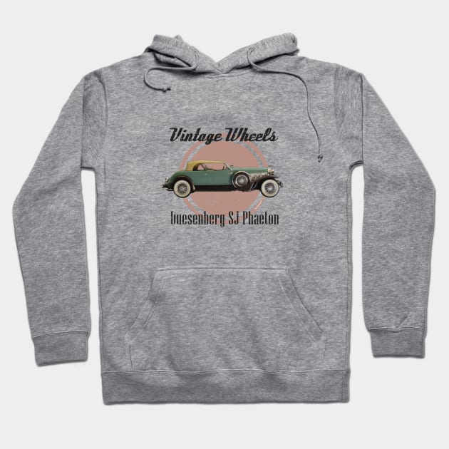 Vintage Wheels - Duesenberg SJ Phaeton Hoodie by DaJellah